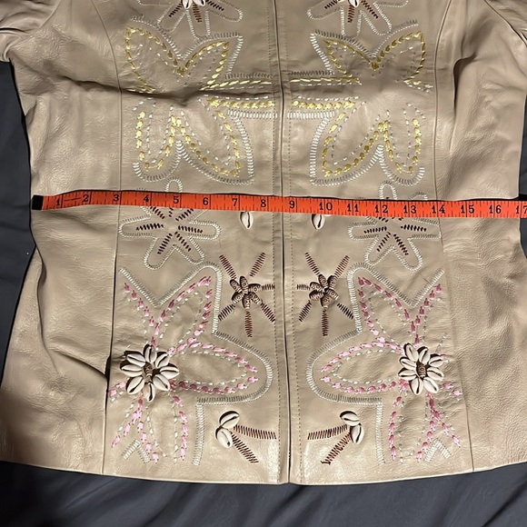 Pamela McCoy vintage leather embellished jacket - Picture 6 of 7